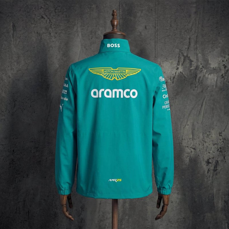 Aston Martin F1 Team Jacket 2024 Aramco Formula 1 Racing Windbreaker Size S-3XL