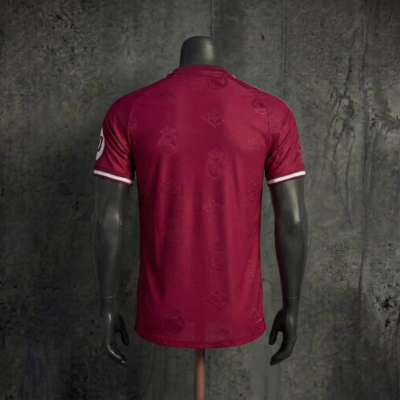 Real Madrid 2026-27 Away Player Version Jersey Burgundy Football Shirt S-XXL