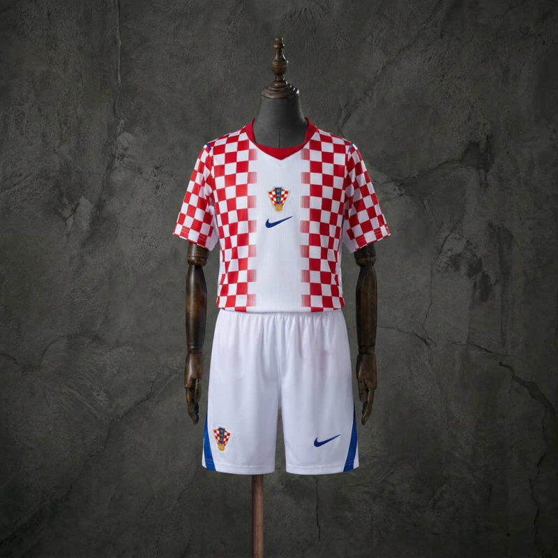 Croatia 2026 Home Kids Kit Jersey Size 16-28