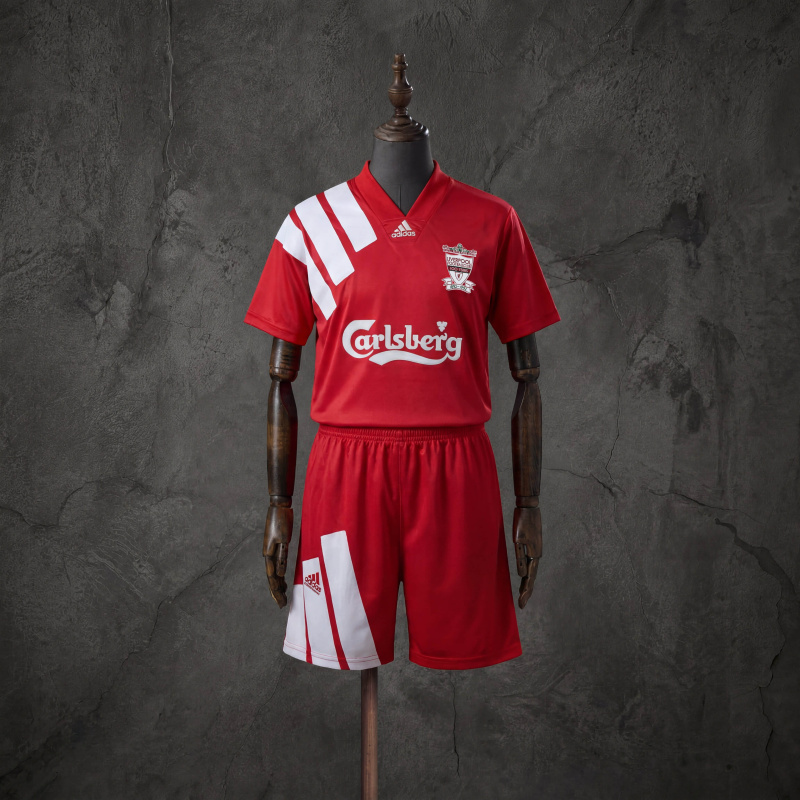 Retro Kids Kit Liverpool 92-93 Home Jersey Size 16-28