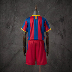 Retro Kids Kit Barcelona 10-11 Home Jersey Size 16-28