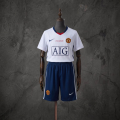 Retro Kids Kit Manchester United 08-09 Away (Champions League Version) Jersey Size 16-28