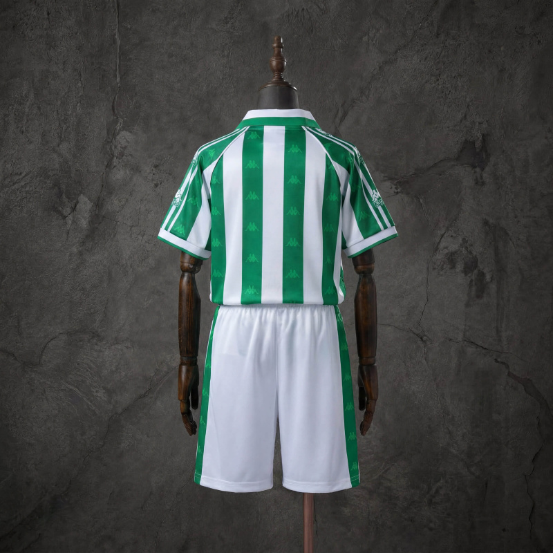Retro Kids Kit Real Betis 95-97 Home Jersey SIZE 16-28
