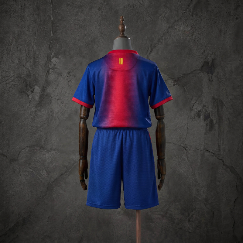 Retro Kids Kit Barcelona 12-13 Home Jersey Size 16-28