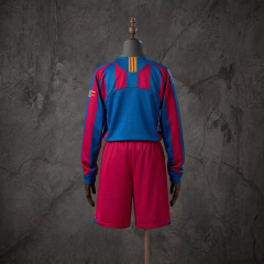 Retro Kids Kit Barcelona 05-06 Home (UEFA Champions League) Long Sleeve Jersey SIZE 16-28