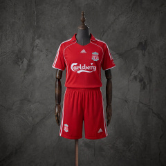 Retro Kids Kit Liverpool 06-08 Home Jersey Size 16-28