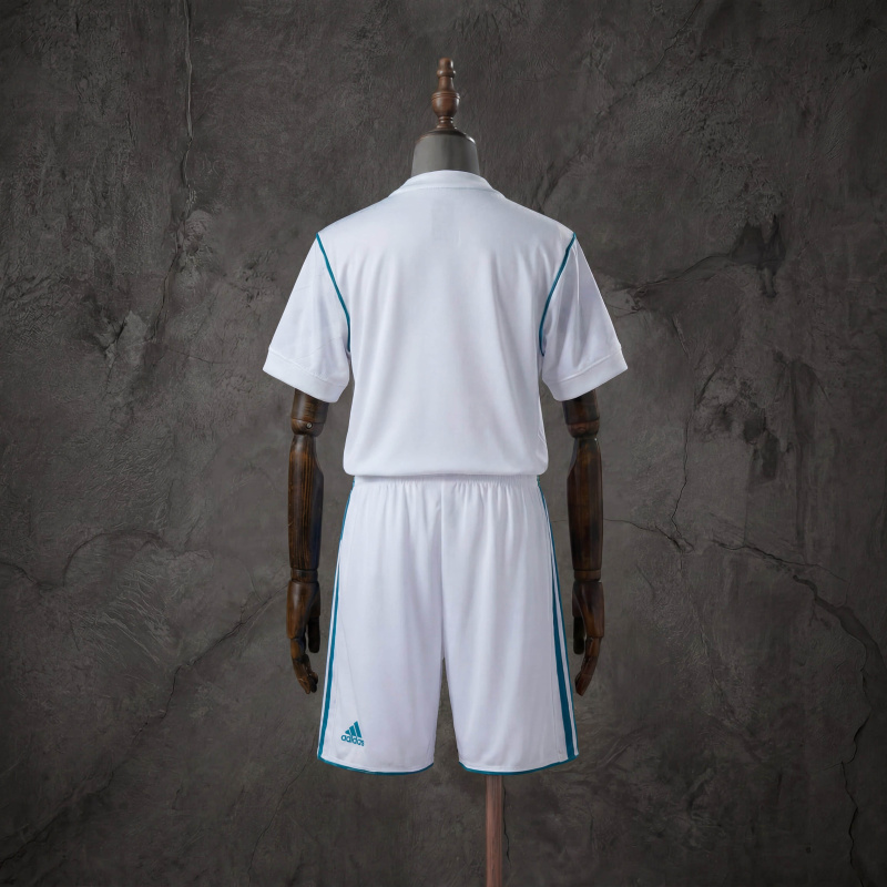 Retro Kids Kit Real Madrid 17-18 Home Jersey Size 16-28