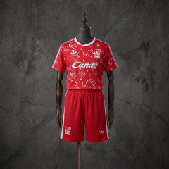 Retro Kids Kit Liverpool 89-91 Home Jersey Size 16-28