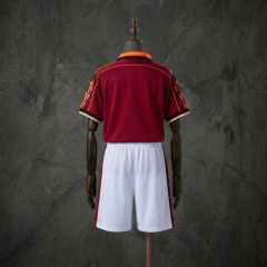 Retro Kids Kit Roma 98-99 Home Jersey Size 16-28