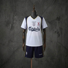 Retro Kids Kit Liverpool 2001-02 Away Jersey Size 16-28