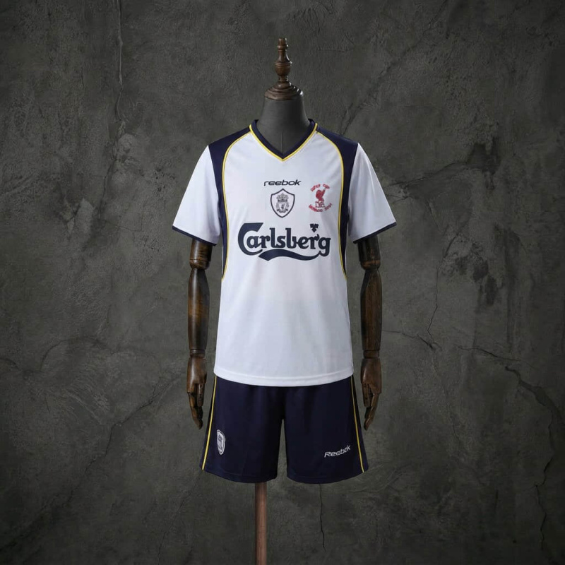 Retro Kids Kit Liverpool 2001-02 Away Jersey Size 16-28