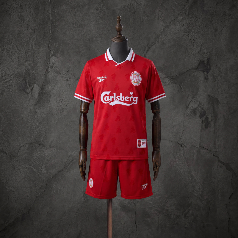 Retro Kids Kit Liverpool 96-97 Home Jersey Size 16-28