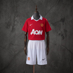 Retro Kids Kit Manchester United 10-11 Home Retro Kids Kit Jersey SIZE 16-28