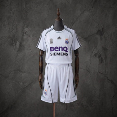Retro Kids Kit Real Madrid 06-07 Home Jersey SIZE 16-28