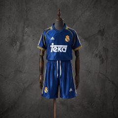 Retro Kids Kit Real Madrid 98-00 Third Away Jersey SIZE 16-28