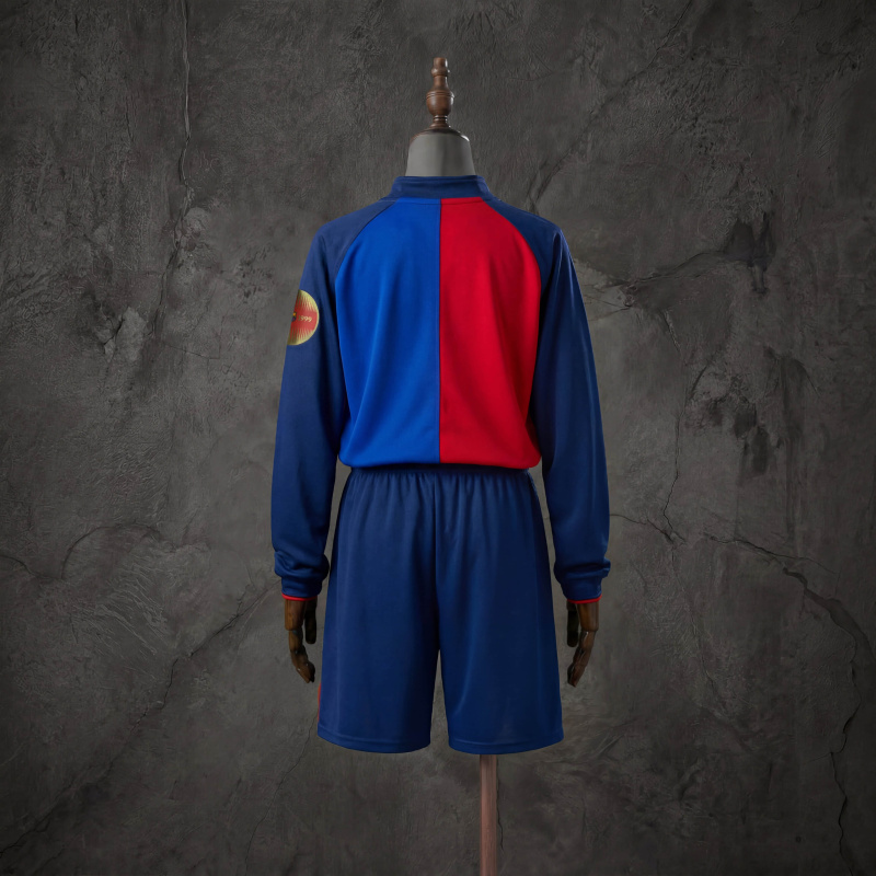 Retro Kids Kit Barcelona 100th Anniversary  Long-Sleeve Jersey Size 16-28