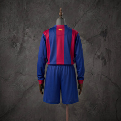 Retro Kids Kit Barcelona 14-15 Home Long-Sleeve Jersey Size 16-28