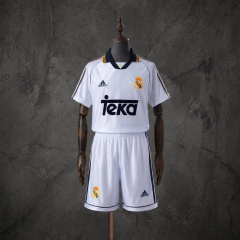 Retro Kids Kit Real Madrid 98-00 Home Jersey SIZE 16-28