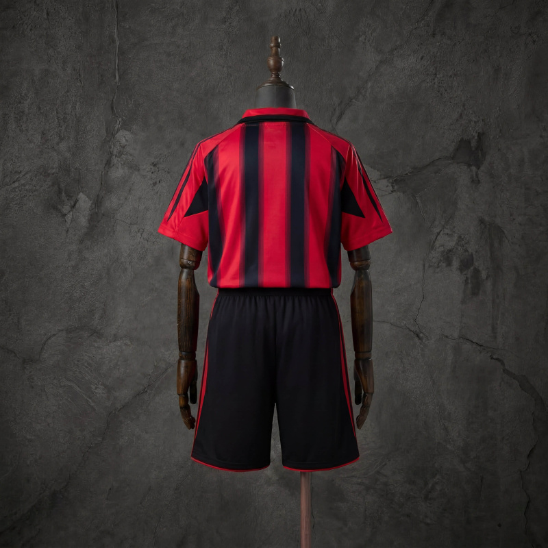 Retro Kids Kit AC Milan 04-05 Home Jersey Size 16-28