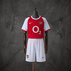 Retro Kids Kit Arsenal 02-04 Home Jersey Size 16-28
