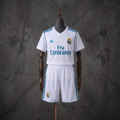 Retro Kids Kit Real Madrid 17-18 Home Jersey Size 16-28