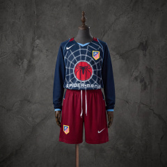Retro Kids Kit Atletico Madrid 04-05 Away Long-Sleeve SIZE 16-28