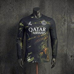 2-Star Champions Player Version PSG Night Edition Long-Sleeve Jersey, Sizes S-XXL