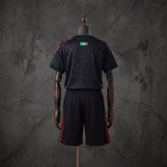 Mexico 2026 Away Kids Fan Kit Adidas Black Trefoil Football Jersey Shorts Set Sizes 16-28