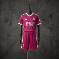 Real Madrid 2026-27 Away Kids Fan Kit Adidas Pink Football Jersey Shorts Set Sizes 16-28