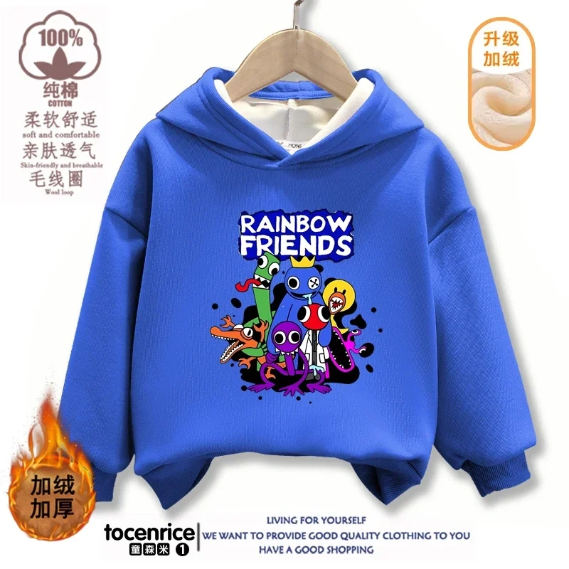 Rainbowd Friends Hoodies Kids Pullover Printed Hooded Sweatshirt Boys Girls Tops Kawaii Outwear Sudadera Children Clothes