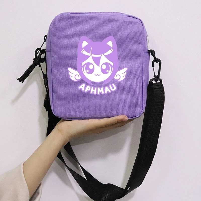 Cartoon Cute Aphmau School Bag Peripheral Oblique Bag Small Square Bag One Shoulder Oblique Backpack for Boy and Girls