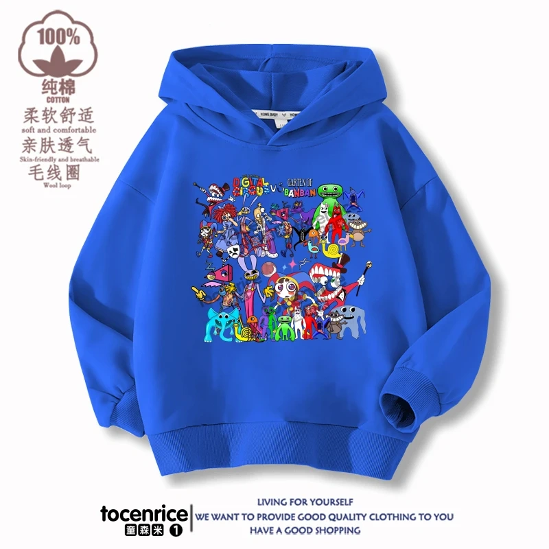 Game The Amazing Digital Circus Jax Pomni Kids Funny Hoodie Children's Clothing Jacket Kids Clothes Boys Girls Sweatshirt
