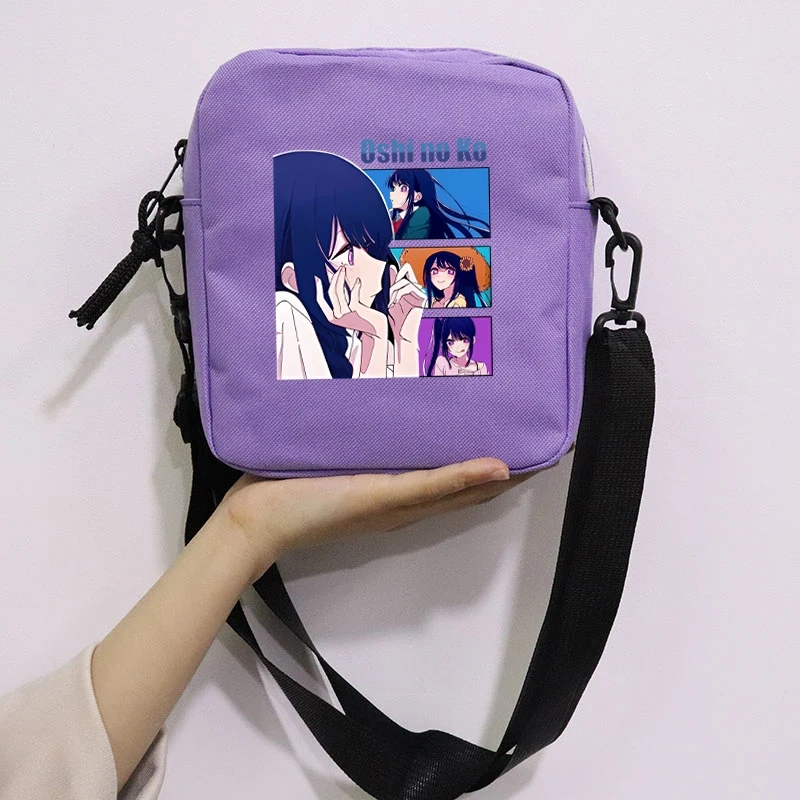 Anime Oshi No Ko Printing School Bag Peripheral Oblique Bag Small Square Bag One Shoulder Oblique Backpack for Boy and Girls