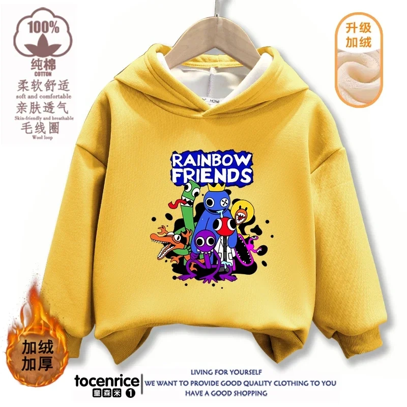 Rainbowd Friends Hoodies Kids Pullover Printed Hooded Sweatshirt Boys Girls Tops Kawaii Outwear Sudadera Children Clothes