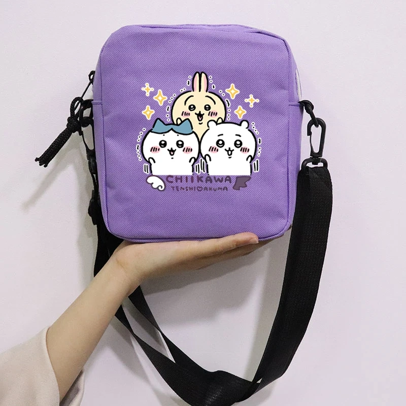 Cartoon Cute Chiikawa School Bag Peripheral Oblique Bag Small Square Bag One Shoulder Oblique Backpack for Boy and Girls
