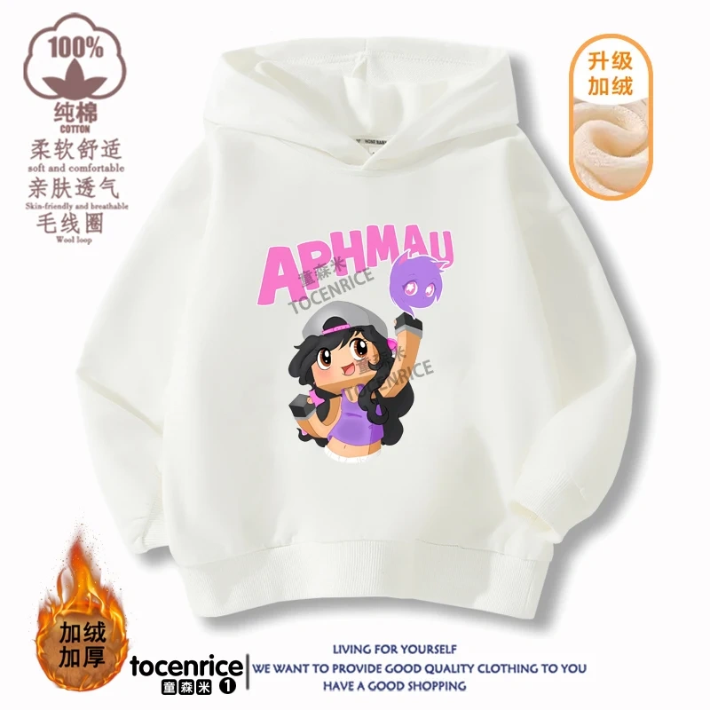 New Cartoon Aphmau Hoodies for Boys Girls Teenager Streetwear Children 2D Print Hoodie Sweatshirts Kids Pullover Tops Sudaderas