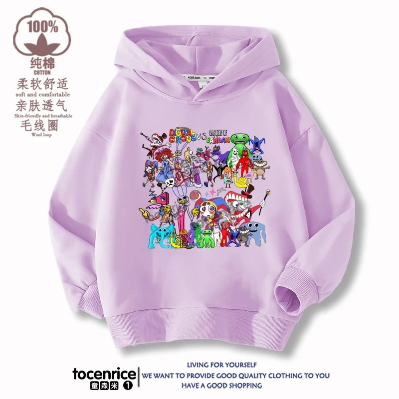 Game The Amazing Digital Circus Jax Pomni Kids Funny Hoodie Children's Clothing Jacket Kids Clothes Boys Girls Sweatshirt