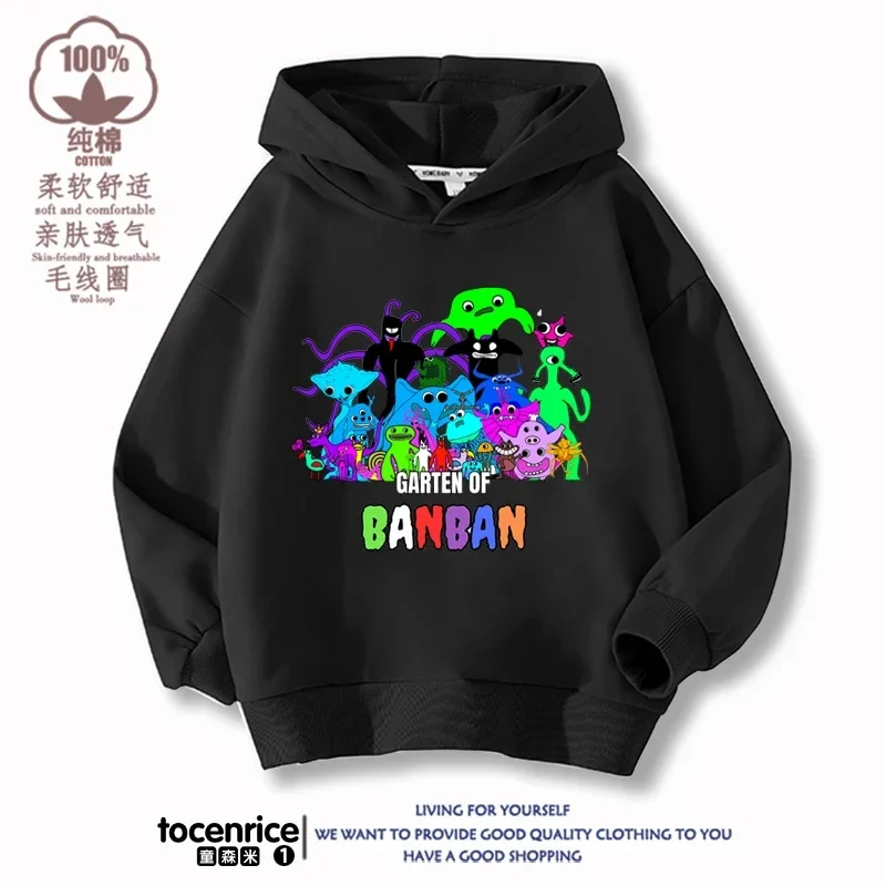 Game Garten of Banban VI Print Hoodies Kids Pullover Printed Hooded Sweatshirt  Girls Pink Tops Kawaii Outwear Children Clothes