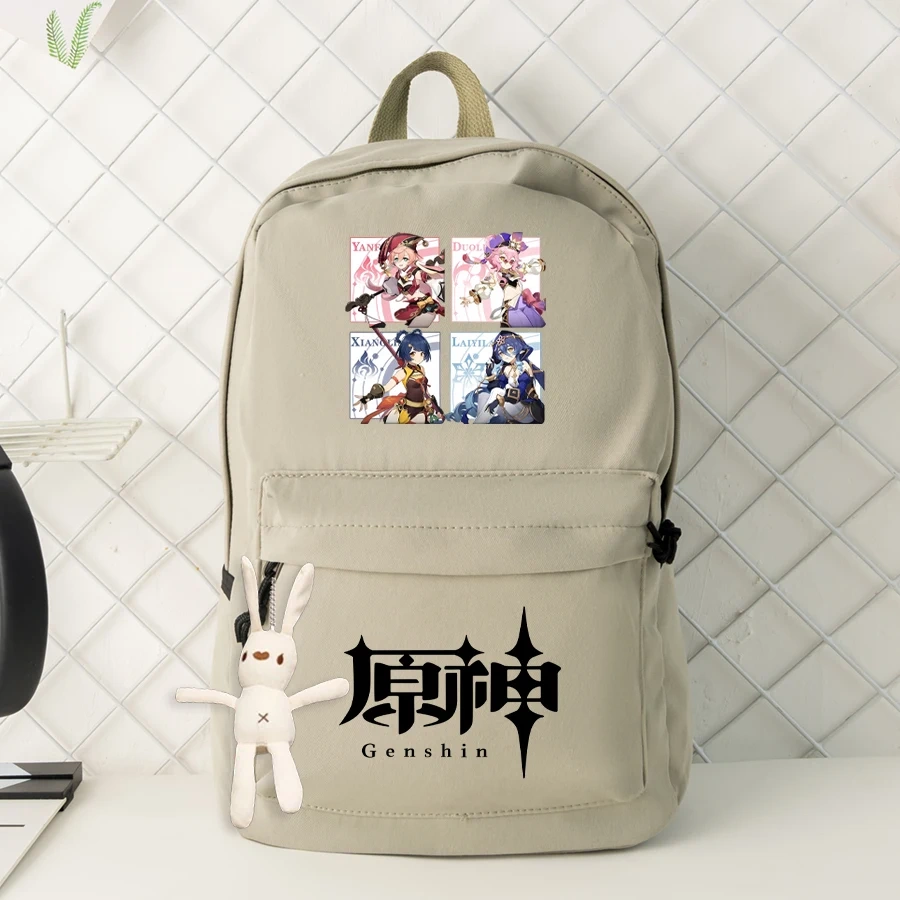 Genshin Impact Anime Cosplay Students School Bag Backpack Klee Cartoon Bookbag Laptop Travel Rucksack Outdoor Boys Girls Gifts