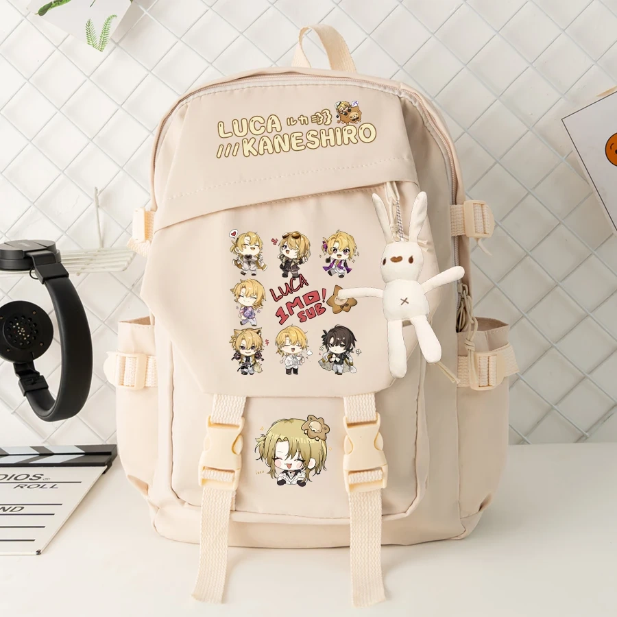 Anime Vtuber Luca Backpack Students School Book Bag Pocket Shoulder Travel Bags for Girls Boys Teenagers