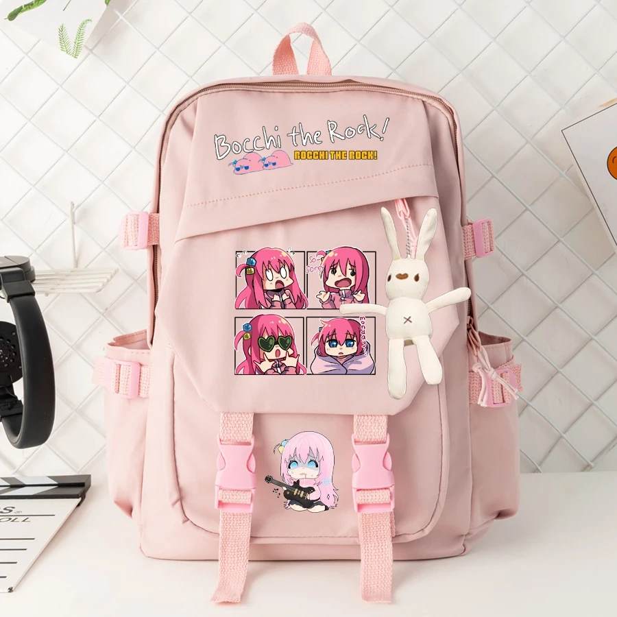 Anime Bocchi The Rock Backpack Machila Student School Bag Cosplay Gotoh Hitori Shoulder Laptop Travel Backpacks For Kids Teens