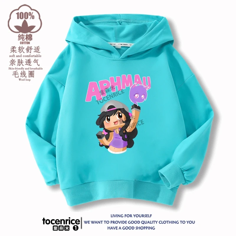 New Cartoon Aphmau Hoodies for Boys Girls Teenager Streetwear Children 2D Print Hoodie Sweatshirts Kids Pullover Tops Sudaderas