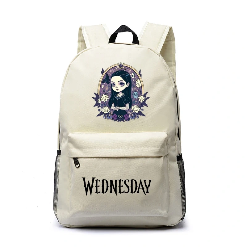 Wednesday Addams Backpack Nevermore Academy Primary Middle School Students Boys Girls Schoolbag Oxford Laptop Backpack