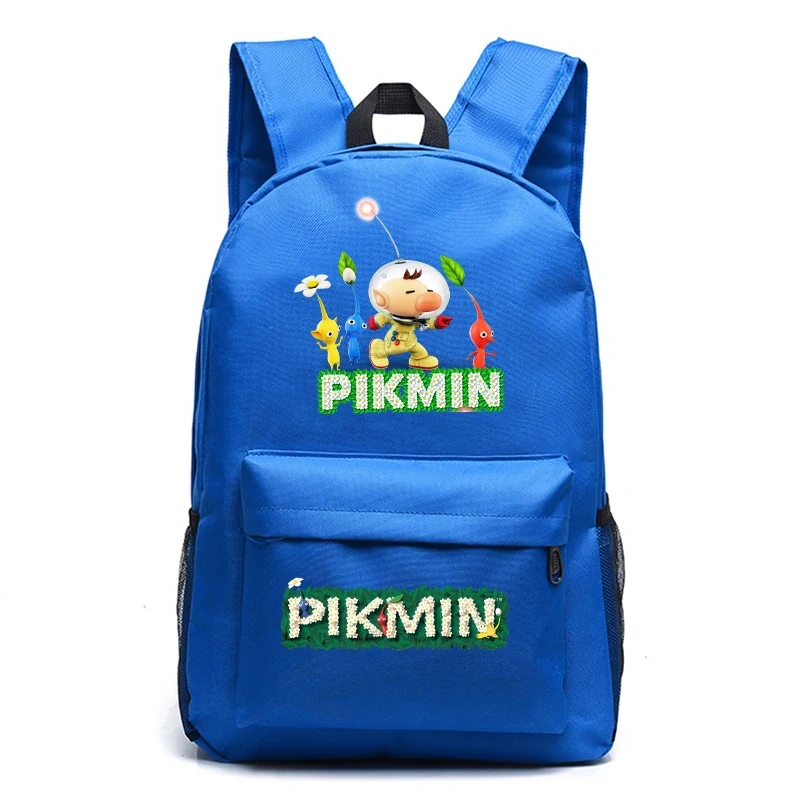 Pikmin Backpacks Boys Girls Bookbag Students School Bags Cartoon Kids Rucksack Laptop Rucksack Shoulder Bag Large Capacity