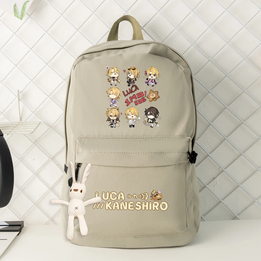 Anime Vtuber Luca Backpack Students School Book Bag Pocket Shoulder Travel Bags for Girls Boys Teenagers