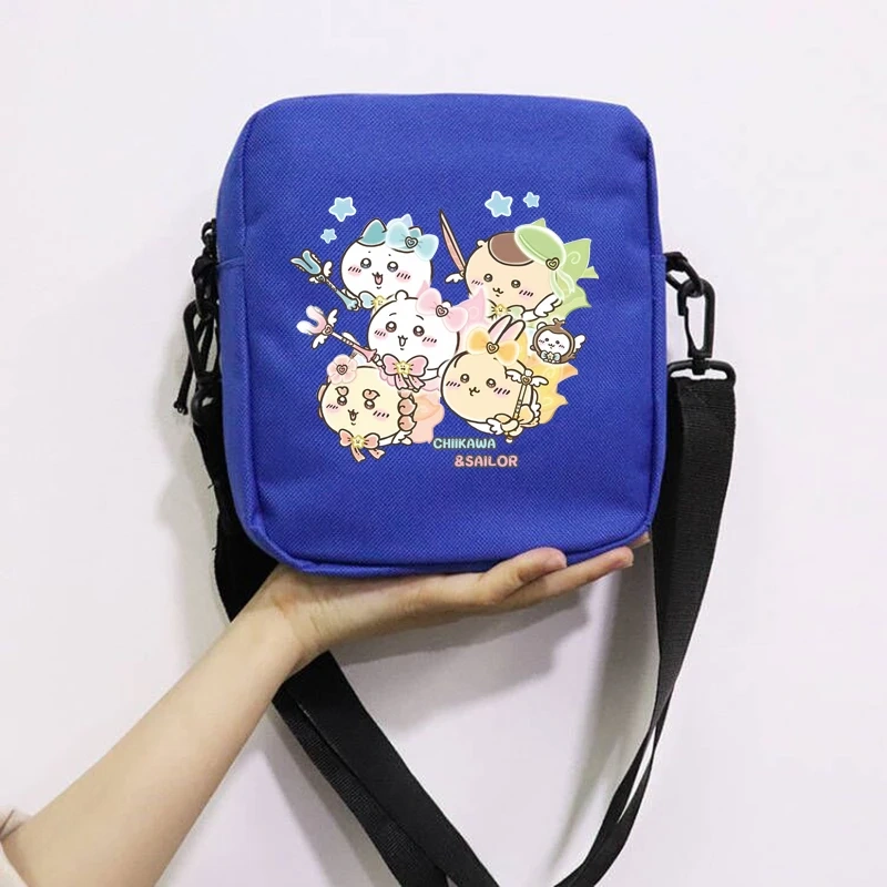 Cartoon Cute Chiikawa School Bag Peripheral Oblique Bag Small Square Bag One Shoulder Oblique Backpack for Boy and Girls