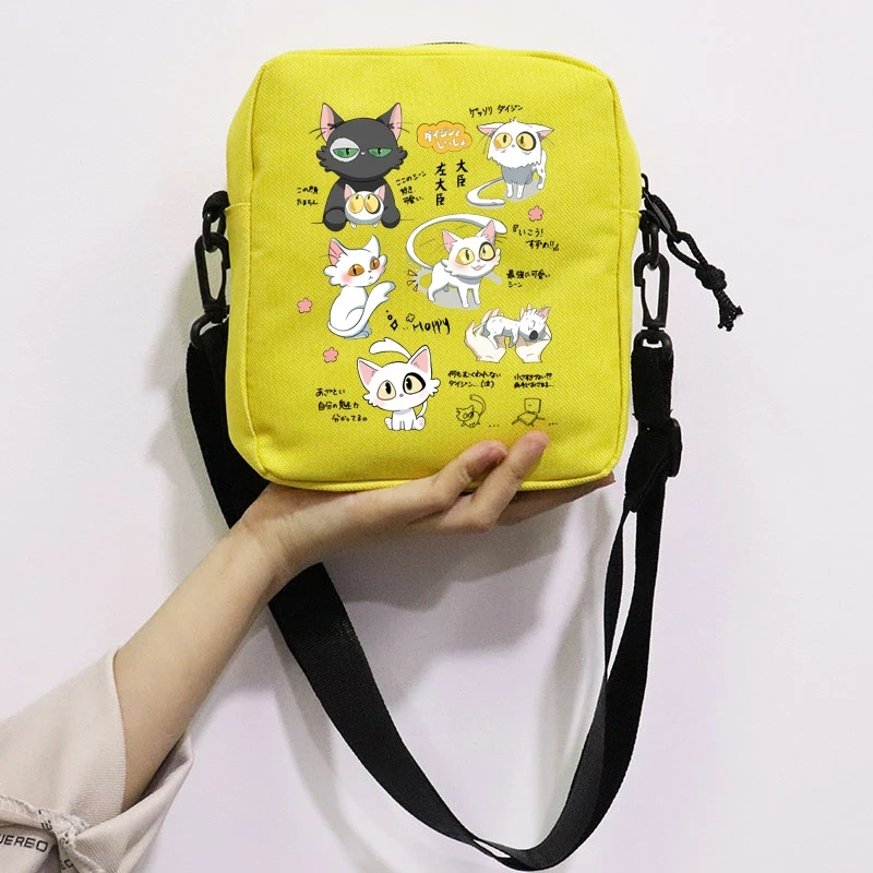 Anime Suzume Daijin Printing School Bag Peripheral Oblique Bag Small Square Bag One Shoulder Oblique Backpack for Boy and Girls