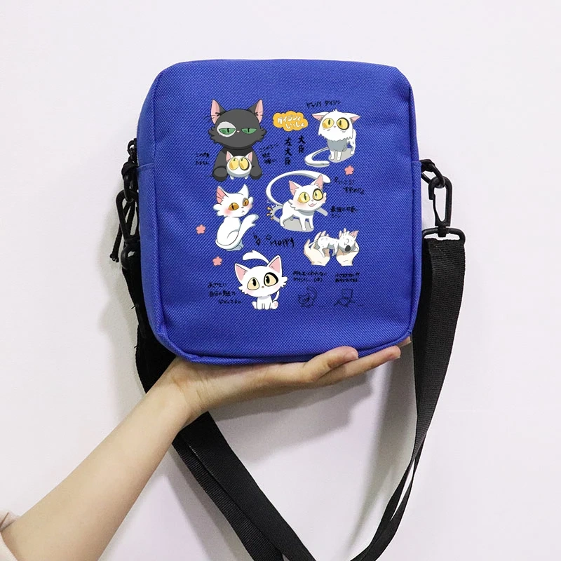 Anime Suzume Daijin Printing School Bag Peripheral Oblique Bag Small Square Bag One Shoulder Oblique Backpack for Boy and Girls