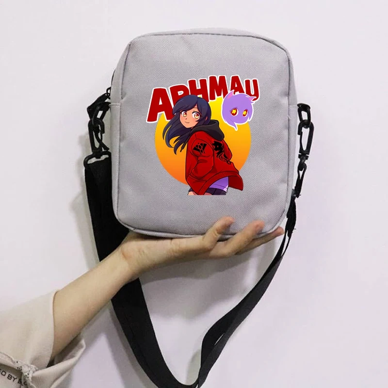 Cartoon Cute Aphmau School Bag Peripheral Oblique Bag Small Square Bag One Shoulder Oblique Backpack for Boy and Girls