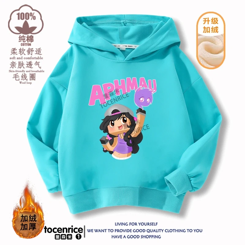 New Cartoon Aphmau Hoodies for Boys Girls Teenager Streetwear Children 2D Print Hoodie Sweatshirts Kids Pullover Tops Sudaderas